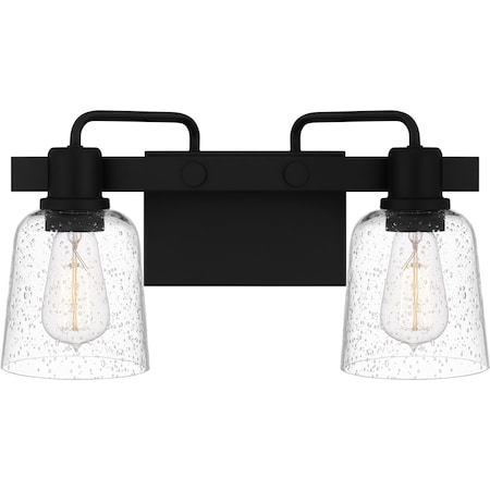 Quoizel Lydia Bath 2 Lights Matte Black LYD8616MBK